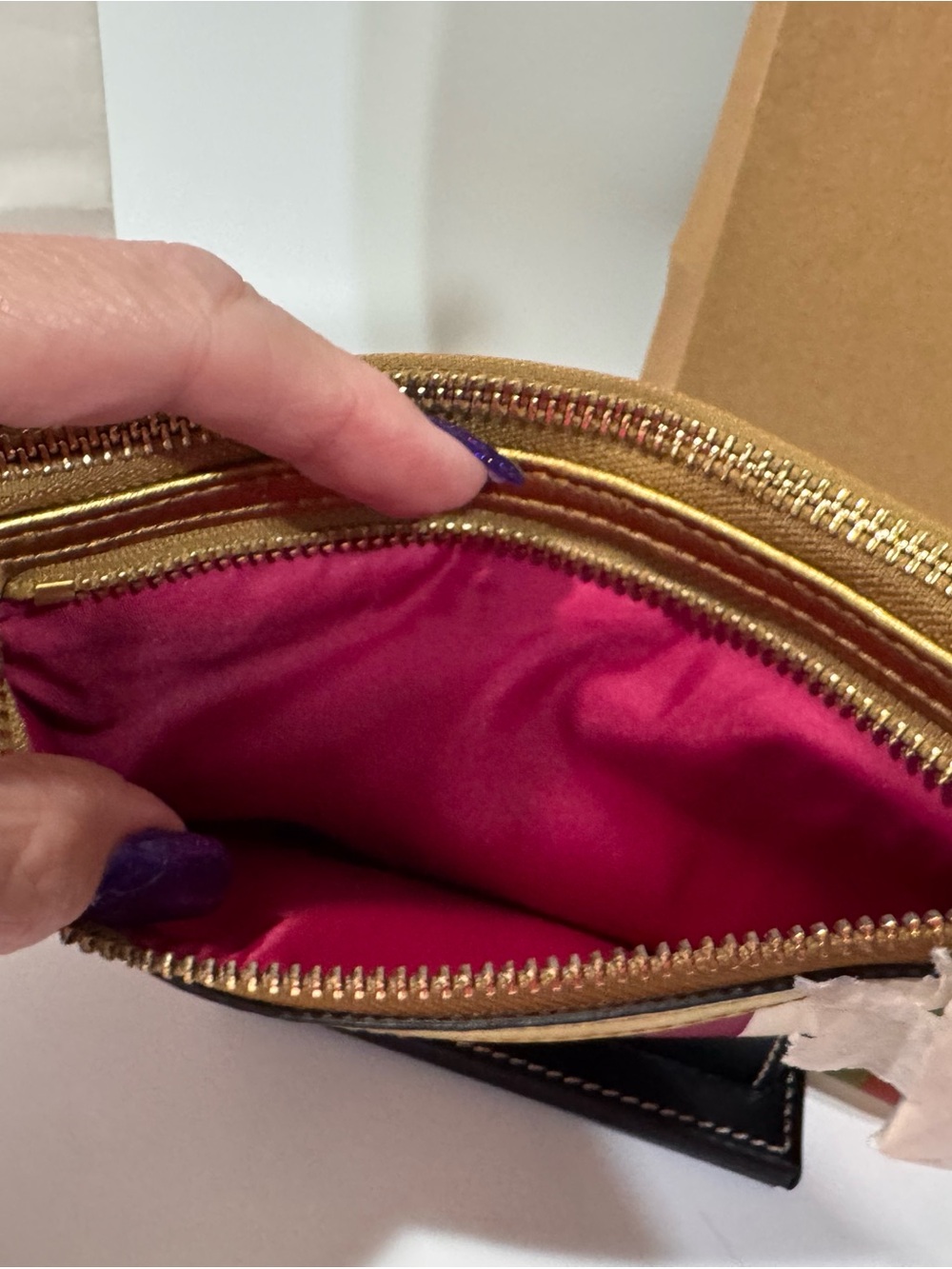 Coach Julia Legacy Stripe wallet Wristlet with Coach Legacy pen set - Picture 6 of 12